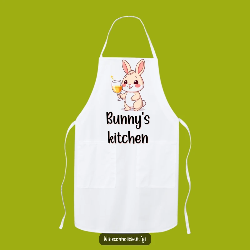 Funny Wine Rabbit Apron: Cook with Flair & Bunny Fun!
