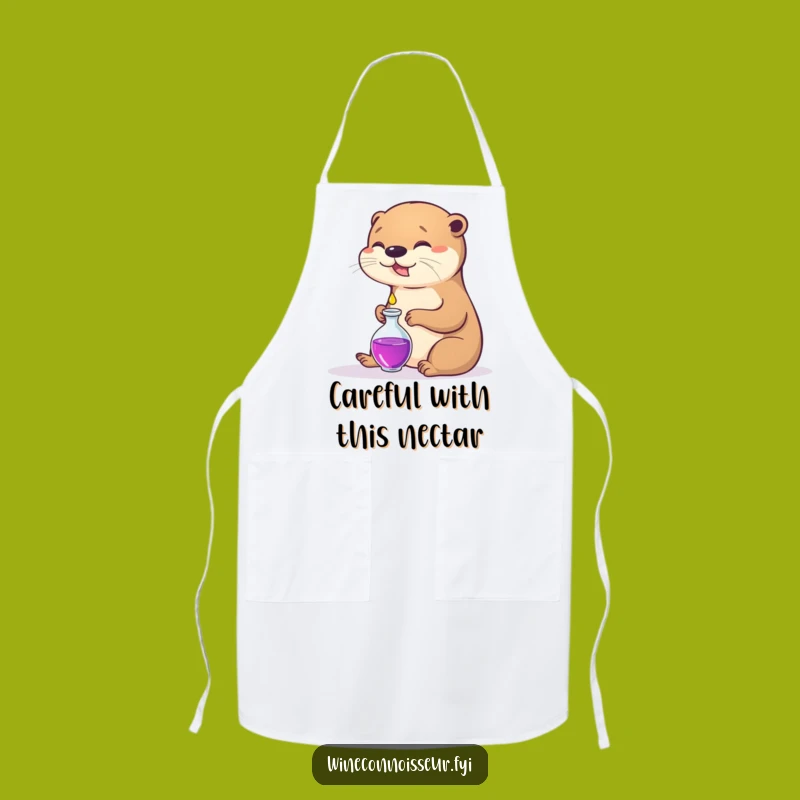 Funny Otter Decanter Apron: Cook with Calm! A Perfect Funny Gift!