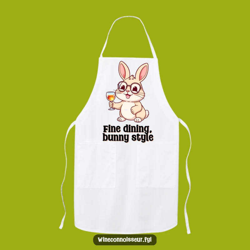 Funny Monocle Rabbit Apron, Chef's Classy Kitchen Accessory Gift