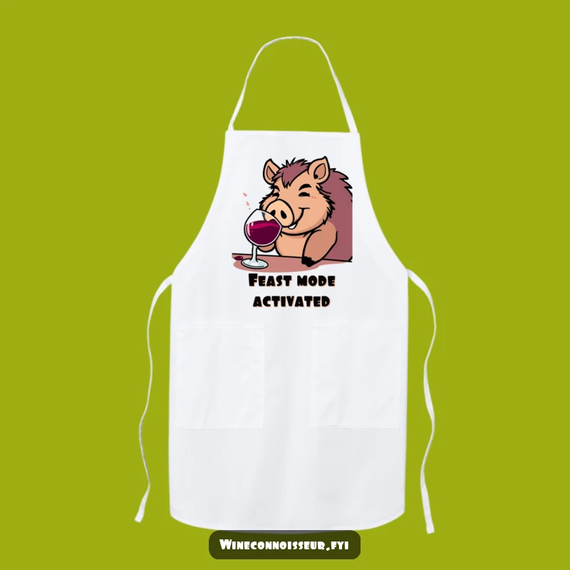 Funny Boar Wine Apron: Cook Up Fun with Jovial Flair