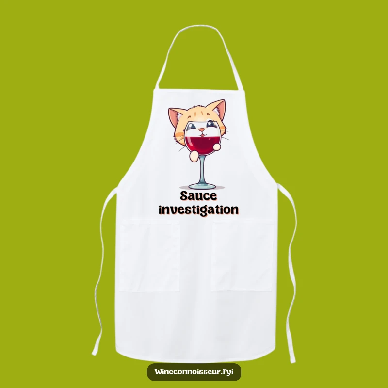 Funny Cat Wine Apron: Cook with Intrigue & Feline Fun!