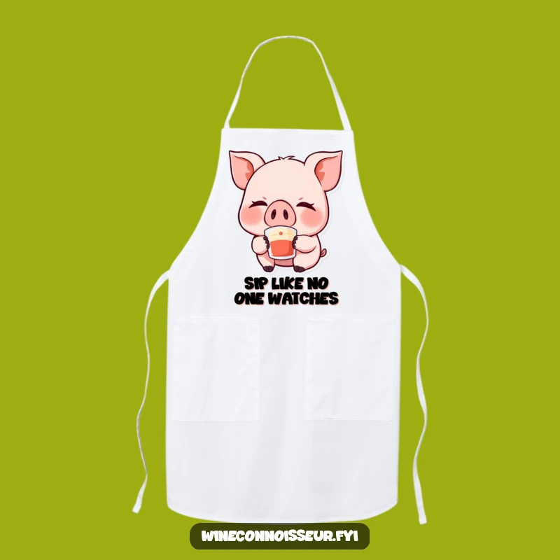 Funny Kawaii Pig Apron - Cook Up Some Laughs in the Kitchen