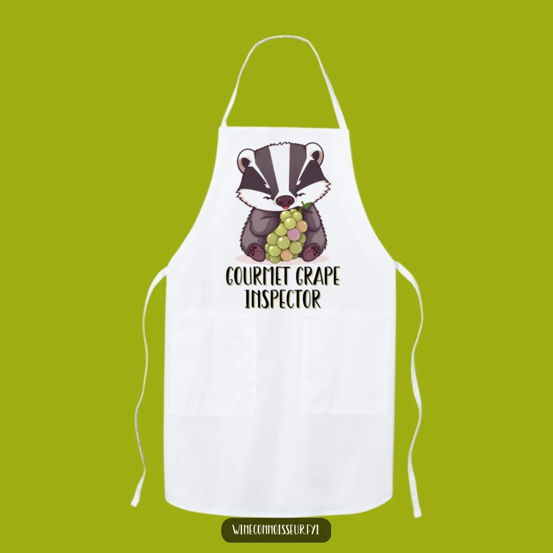 Funny Badger Grape Exam Apron, Chef's Intense Kitchen Accessory Gift