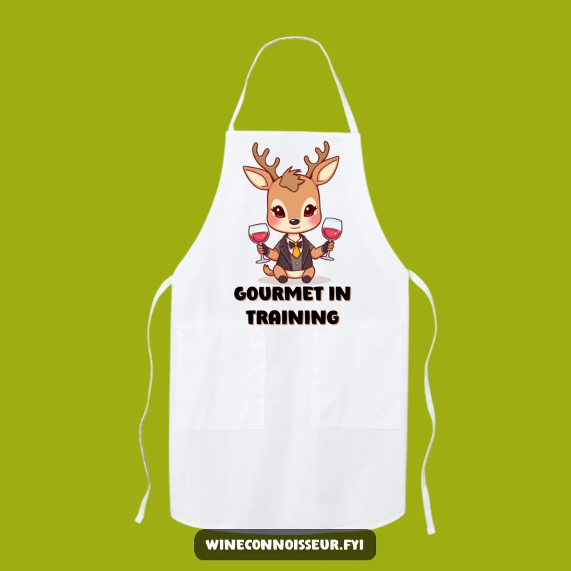 Funny Deer Wine Apron: Cook with Class and a Hint of Humor