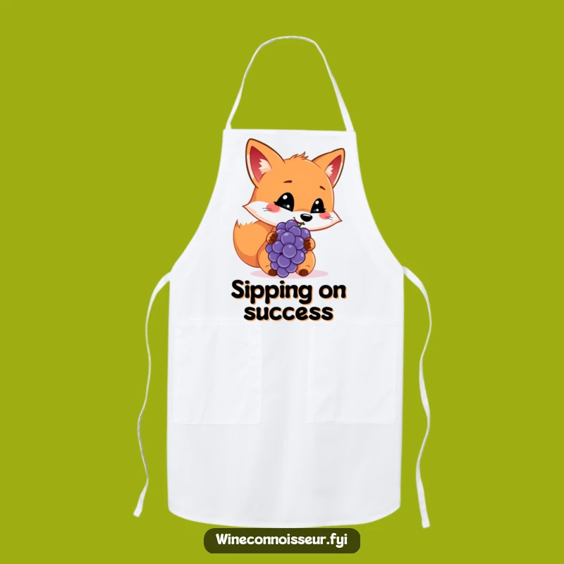 Funny Fox Grape Apron: Cook with Discerning Style and Humor