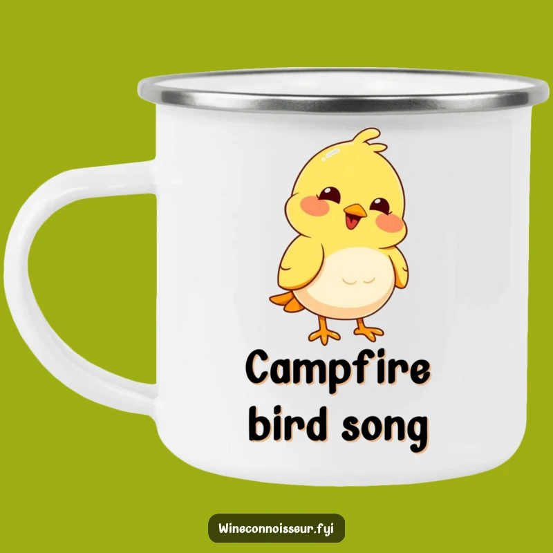 Funny Bird Nodding Camping Mug: Adventure Ready Joyful Character Drinkware