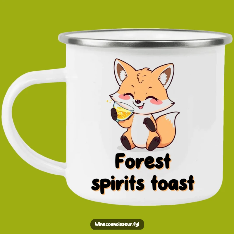 Funny Sophisticated Fox Camping Mug: Elegant Swirl Design, Perfect Humorous Outdoor Gift