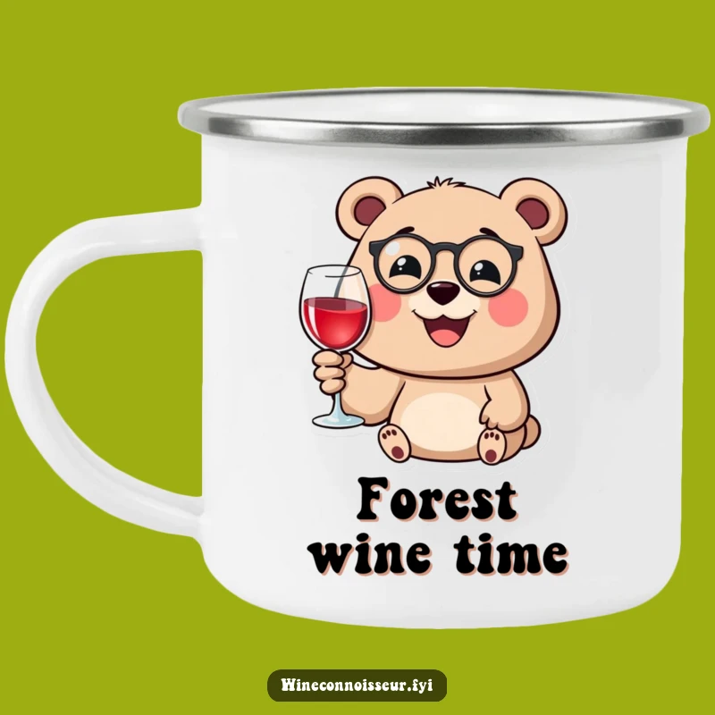 Funny Bear Monocle Camping Mug: Happy Sipper Outdoors Gift
