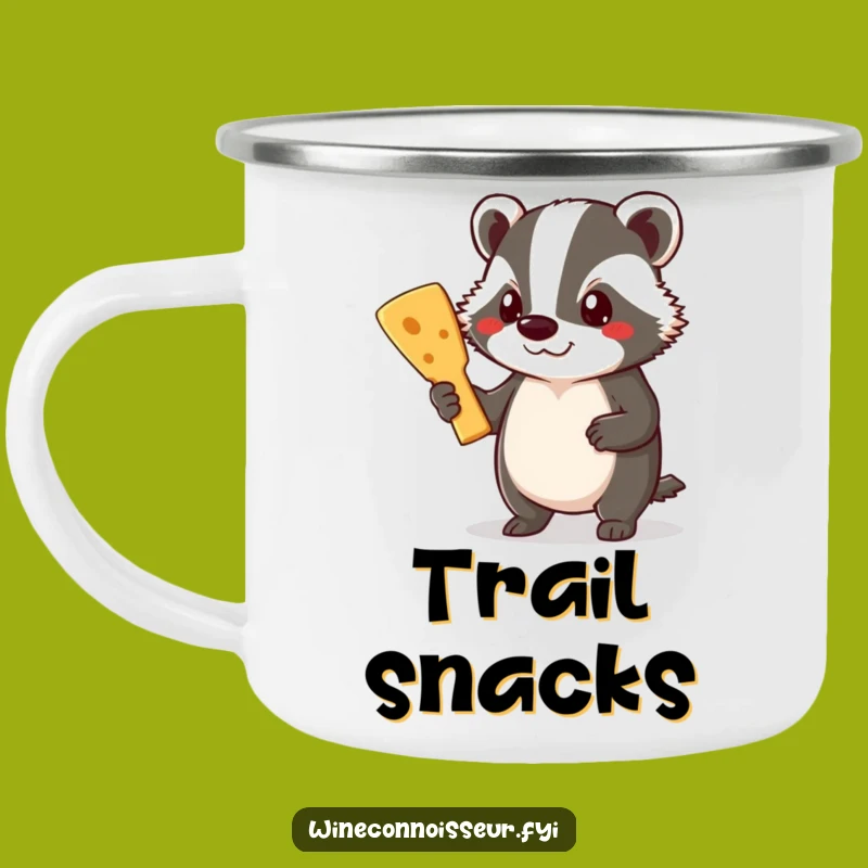 Funny Badger Cheese Camping Mug: Fuel Your Adventures with Gourmet Style