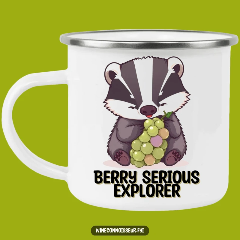Funny Badger Grape Exam Camping Mug, Durable & Intense Outdoor Drinkware Gift