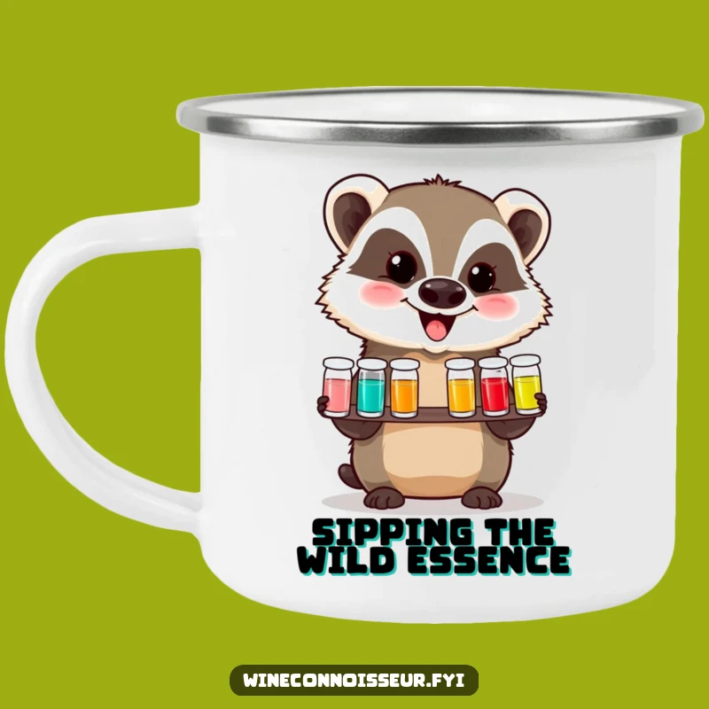 Funny Badger Tasting Flight Camping Mug: Adventure Brews & Laughs