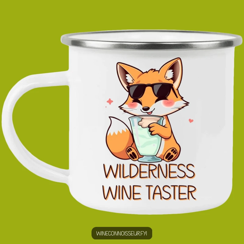 Funny Fox Wine Camping Mug: Durable Kawaii Fun, Perfect Outdoor Gift