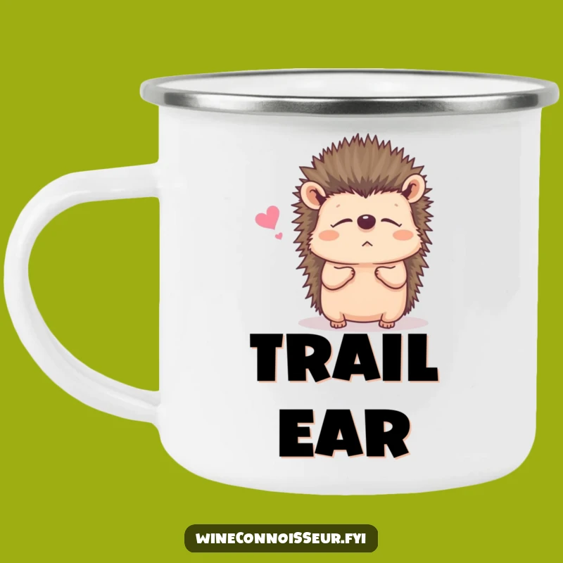 Funny Listening Hedgehog Camping Mug: Adventure Listener, Adorable Funny Gift