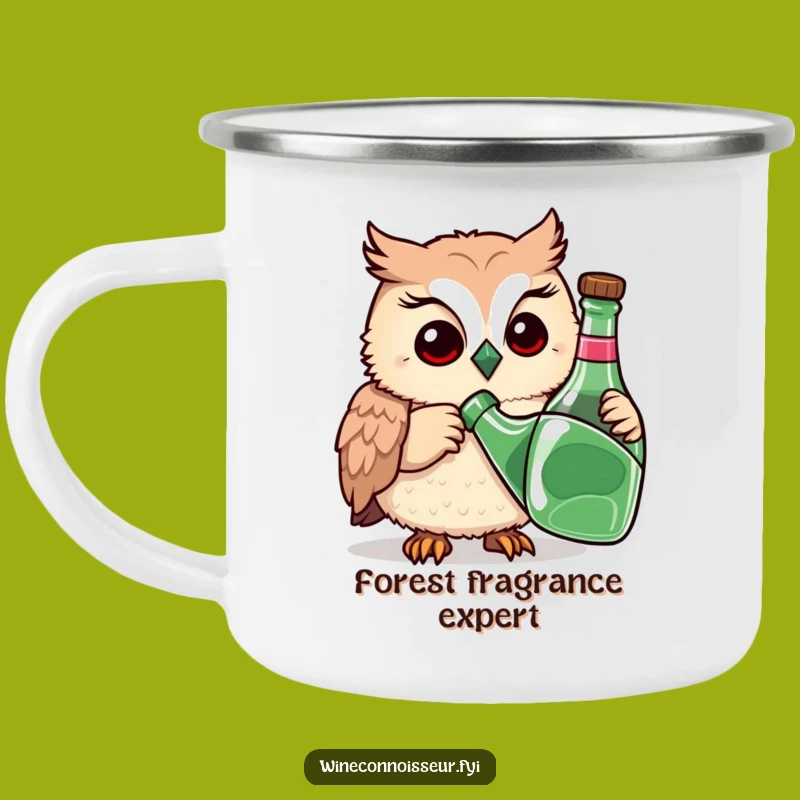 Funny Owl Sniffing Bottle Camping Mug, Durable & Wise Outdoor Drinkware Gift