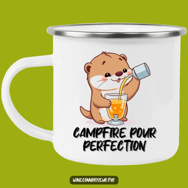 Funny Playful Otter Camping Mug - Outdoor Mixology Humor