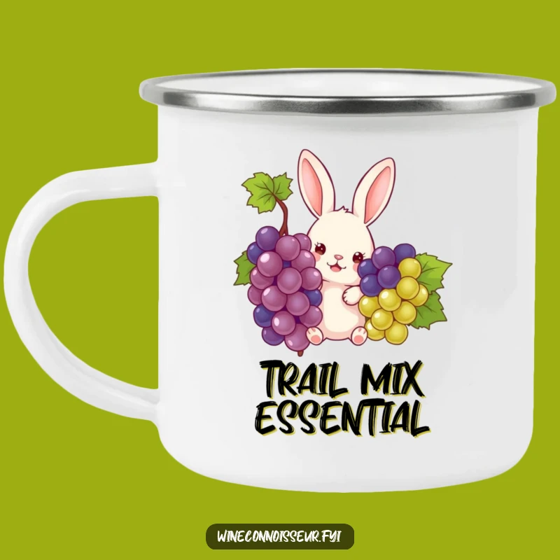 Funny Rabbit Grape Peek Camping Mug: Adventure with Humor