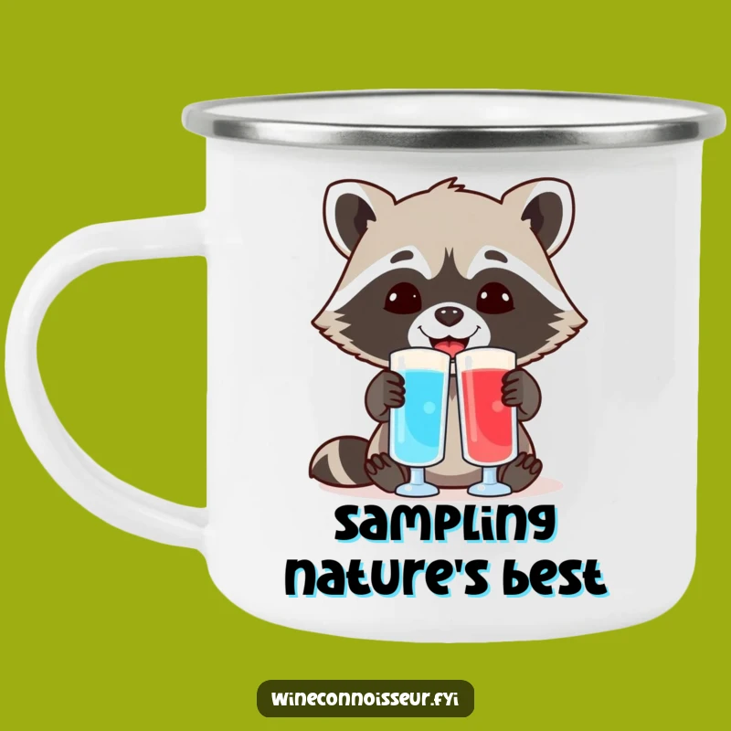 Funny Raccoon Lab Camping Mug: Brew Up Adventures & Laughs