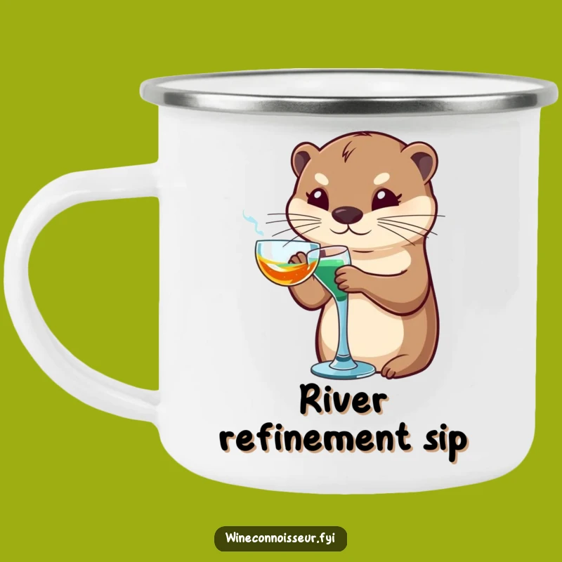 Funny Otter Swirling Camping Mug - Outdoor Sophistication, Gift