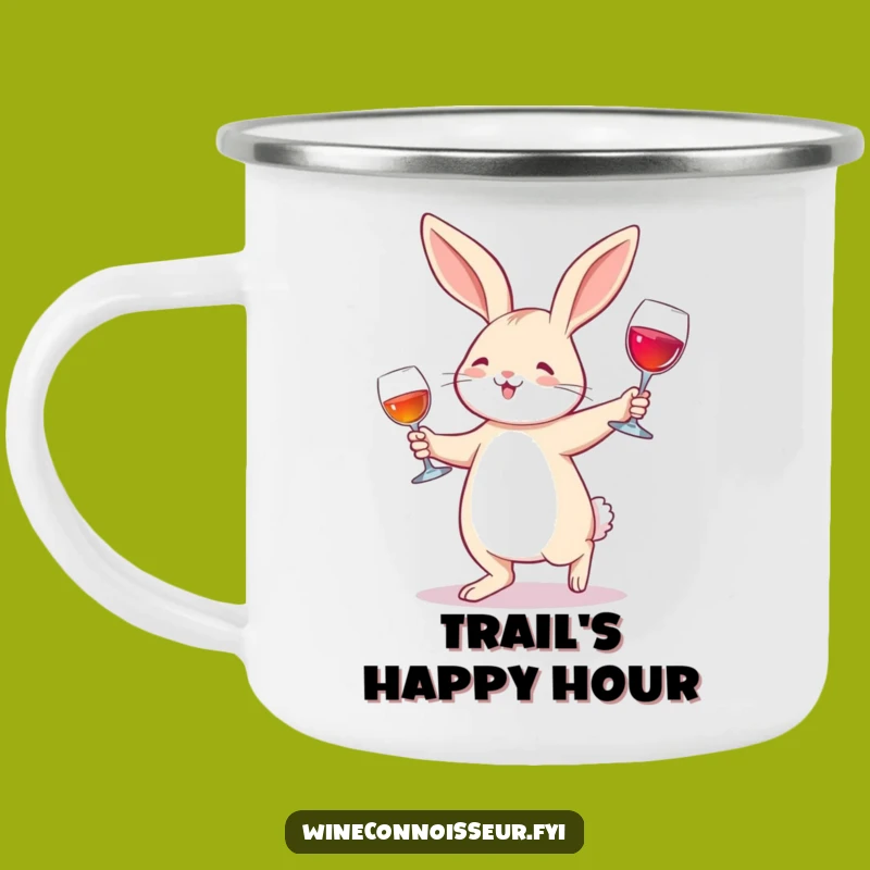 Funny Rabbit Wine Glass Waltz Camping Mug - Adventure-Ready with a Whimsical Funny Gift