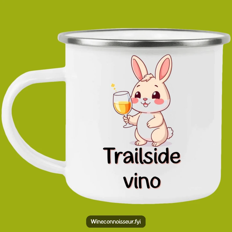 Funny Wine Rabbit Camping Mug: Adventure with Bunny Flair!