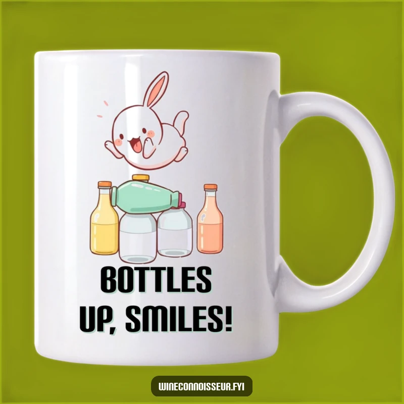 Funny Rabbit Somersault Mug - Hilarious Action Gift for Energetic Souls
