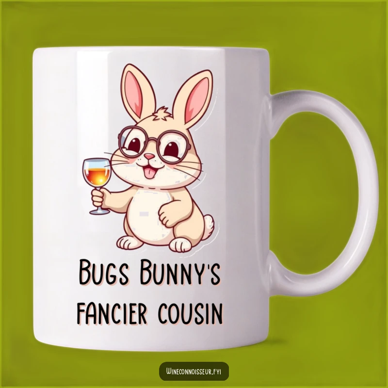 Funny Monocle Rabbit Mug, Elegant & Hilarious Animal Lover Coffee Gift