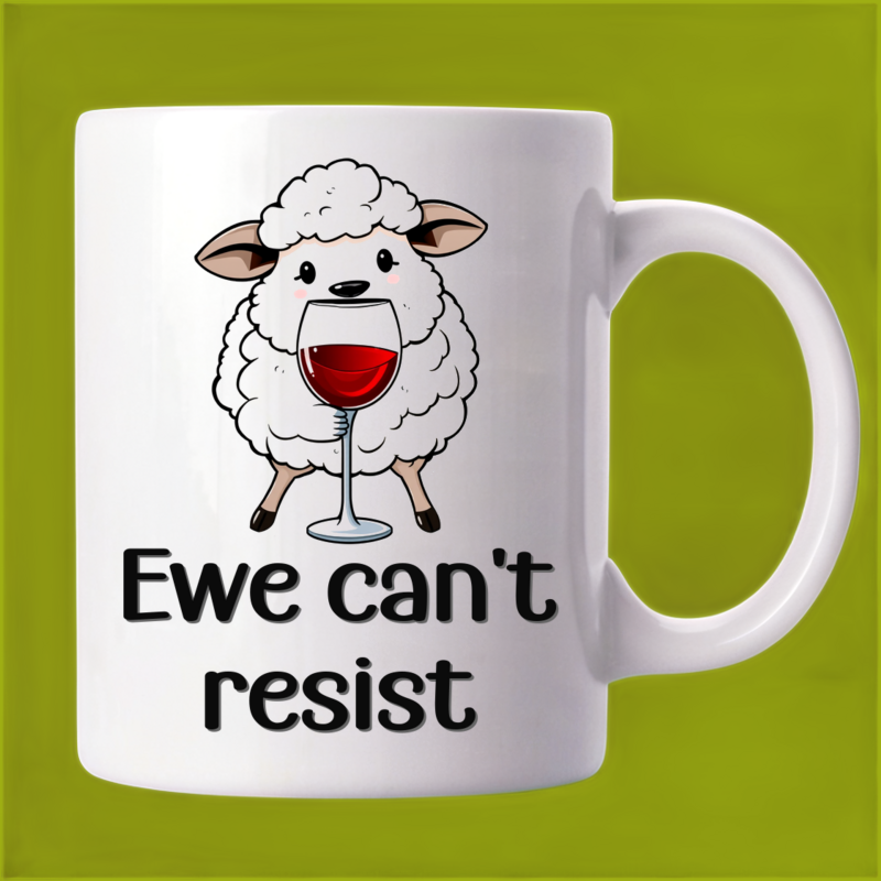 Sheep & Wine Mug: Enjoy a Pastoral Pour 