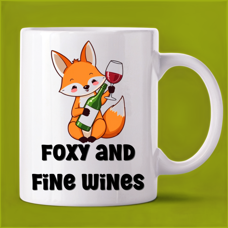Foxy Wine Mug: Sip with a Sly Smile