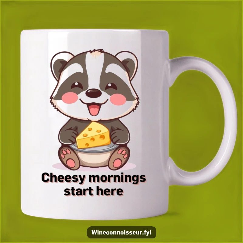 Funny Cheese Badger Mug: Joyful Pairing Gift for Foodies