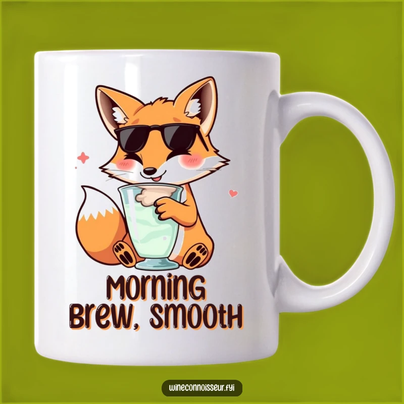Funny Fox Wine Mug: Classy Kawaii Character, Perfect Drink Gift