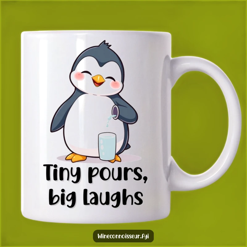 Funny Giggling Penguin Mug - Tiny Pour Drink Lover Gift