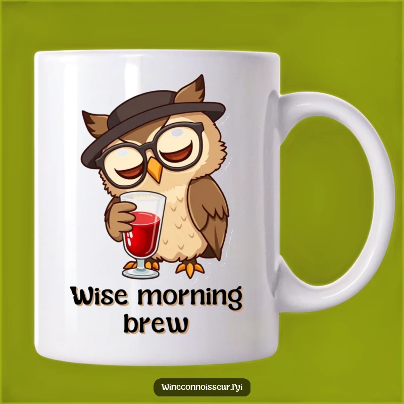 Funny Owl Sommelier Mug: Wise Spectacled Character Hilarious Wine Gift