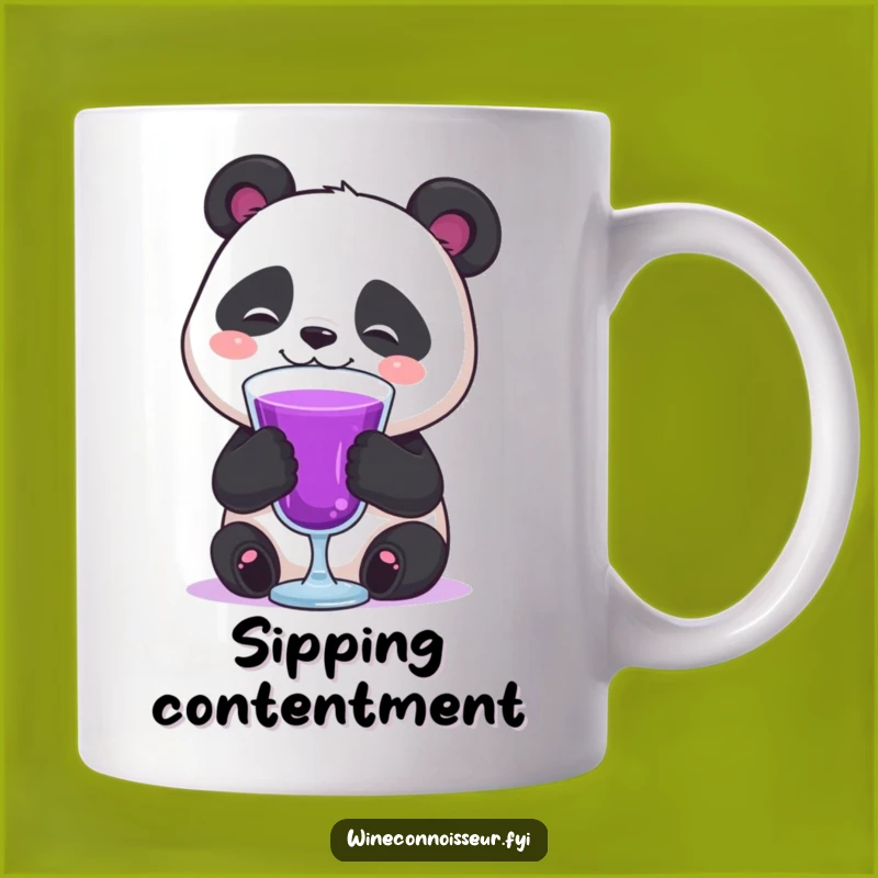 Funny Panda Wine Mug: Relaxed Panda Sips and Sighs Hilariously!