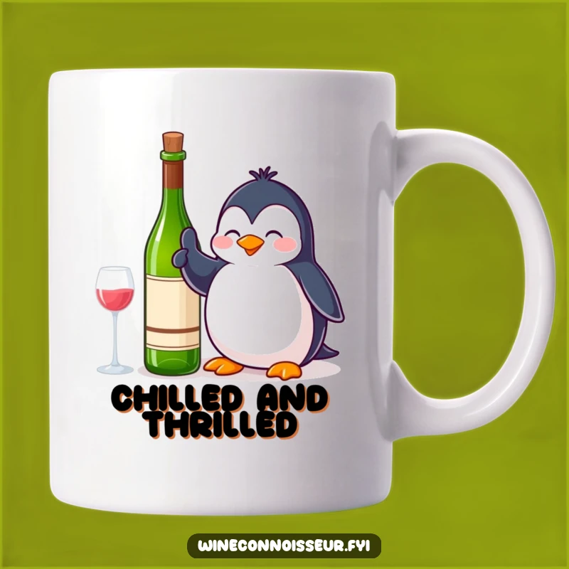 Funny Penguin Thumbs Up Wine Mug - Happy Wino Vibes for a Hilarious Funny Gift