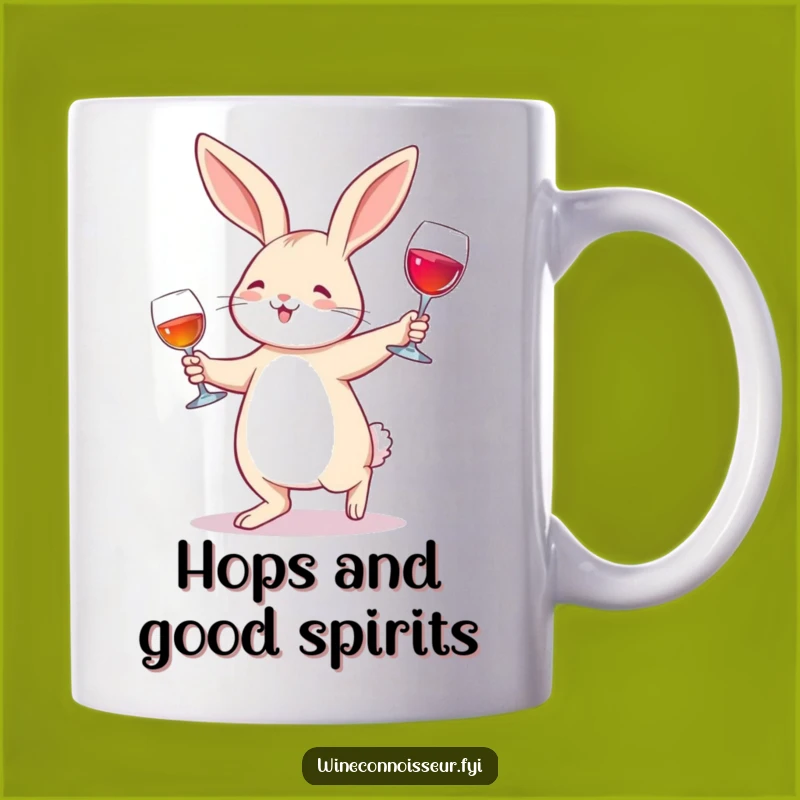 Funny Rabbit Wine Glass Waltz Mug - Joyful Dancing Fun for a Hilarious Funny Gift