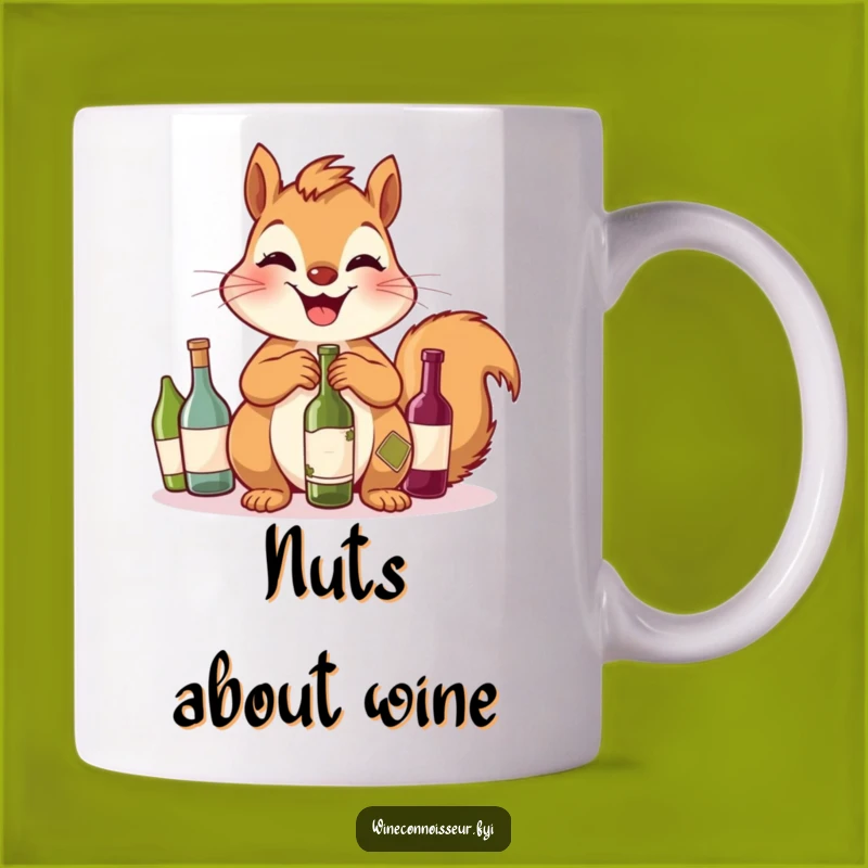 Funny Squirrel Wine Lover Mug: Adorable Animal Gift for Wine Aficionados