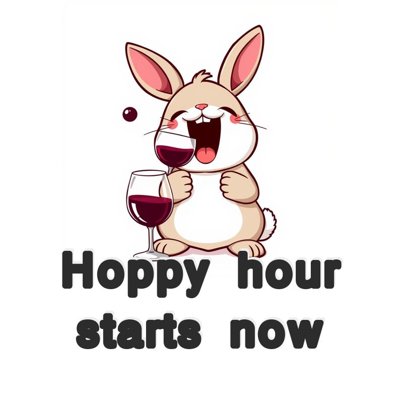 Bunny Enjoys Fine Wine Coffee Mug 