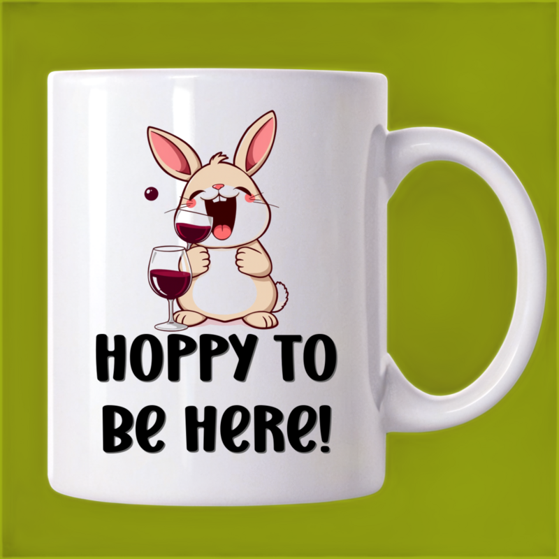 Bunny's Wine Tasting: Delightful Mug for Wine Lovers