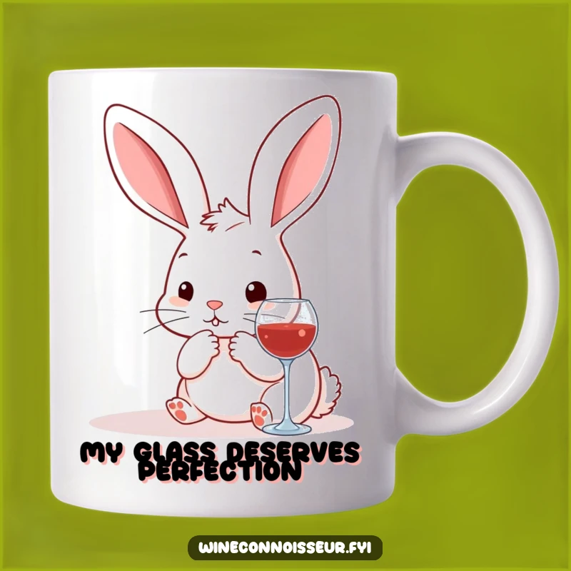 Funny Kawaii Rabbit Wine Pairing Mug - Perfect Gift for Wine Lovers