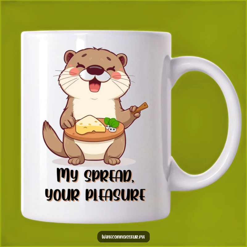 Funny Otter Cheese Lover Mug - Hilarious Gift for Foodies