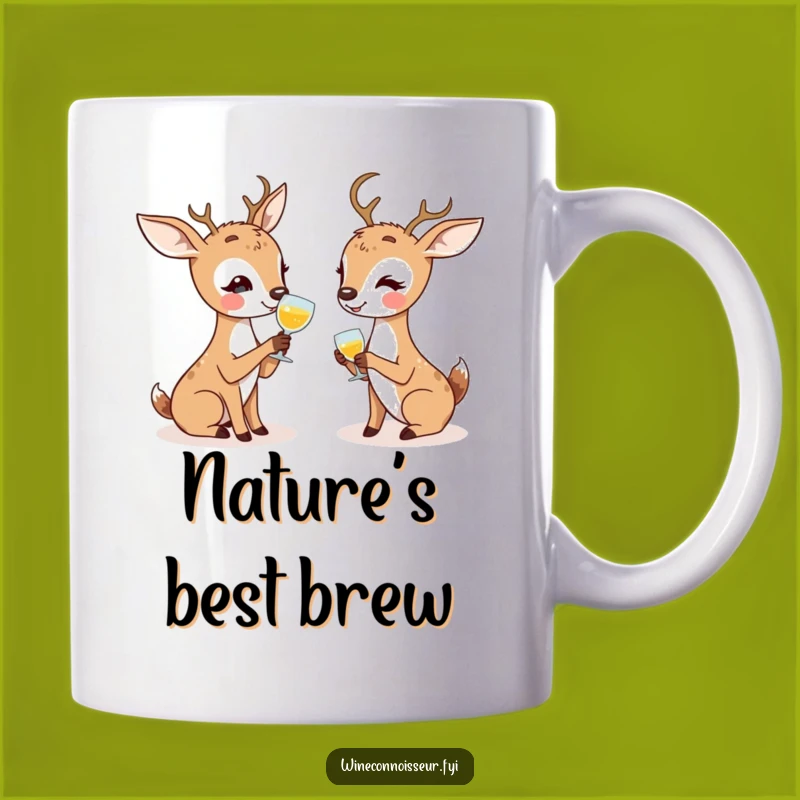 Funny Deer Tasting Mug: Enthusiastic Discussion Humor Gift for Friends