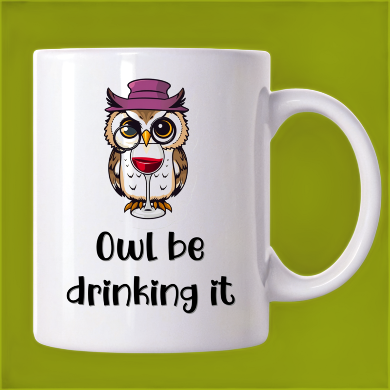 Wise Owl Wine Mug: A Sip of Wisdom