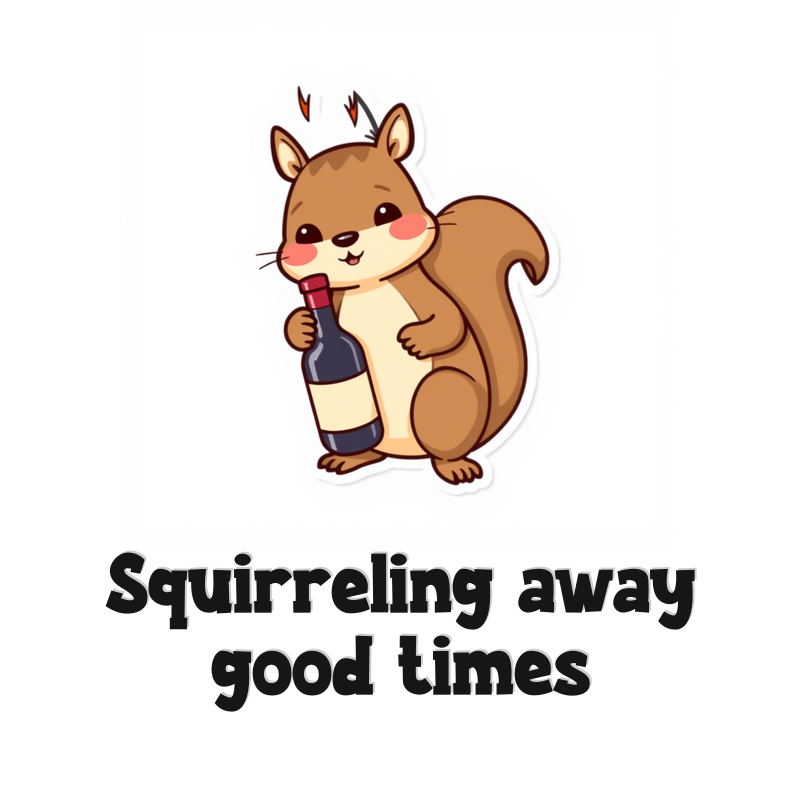 Whimsical Squirrel Wine Lover Coffee Mug
