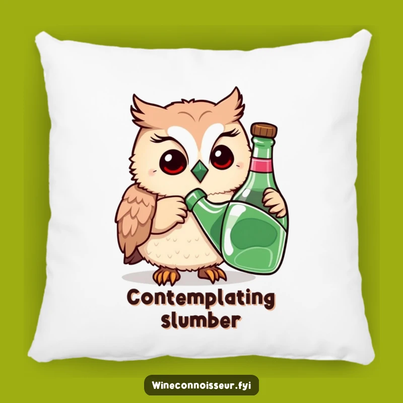 Funny Owl Sniffing Bottle Pillow, Soft & Thoughtful Cushion Gift