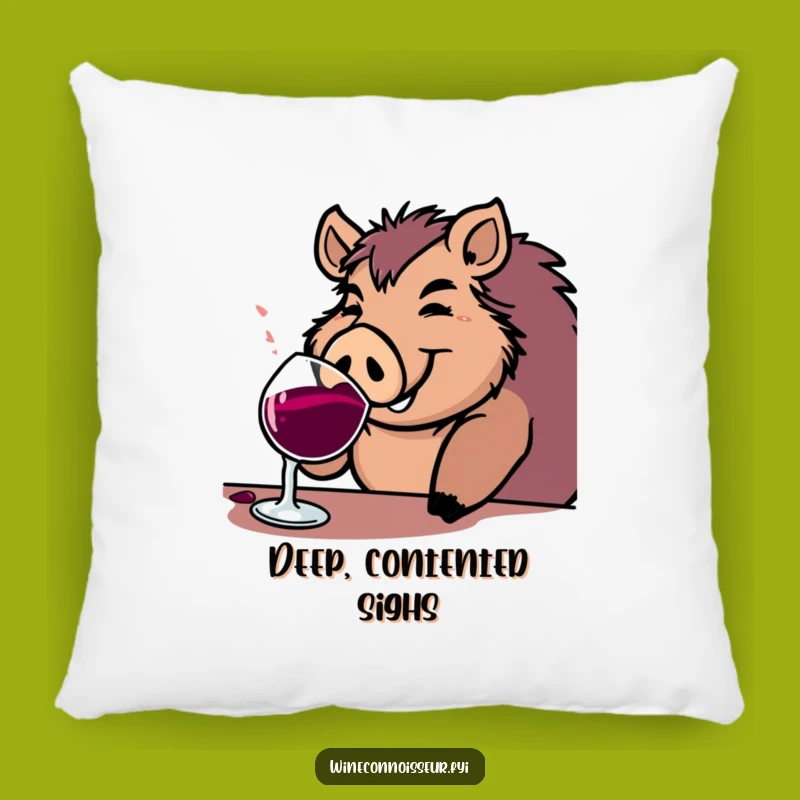 Funny Boar Wine Pillow: Cozy Comfort and Jovial Cheer