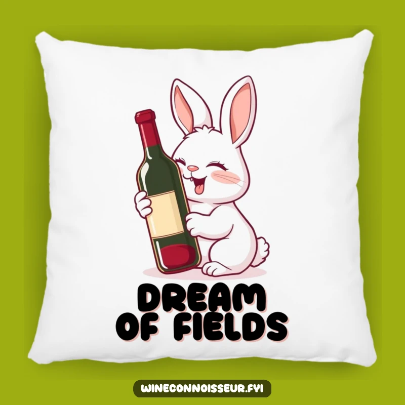 Funny Rabbit Wine Pillow: Cozy Giggling Comfort Gift