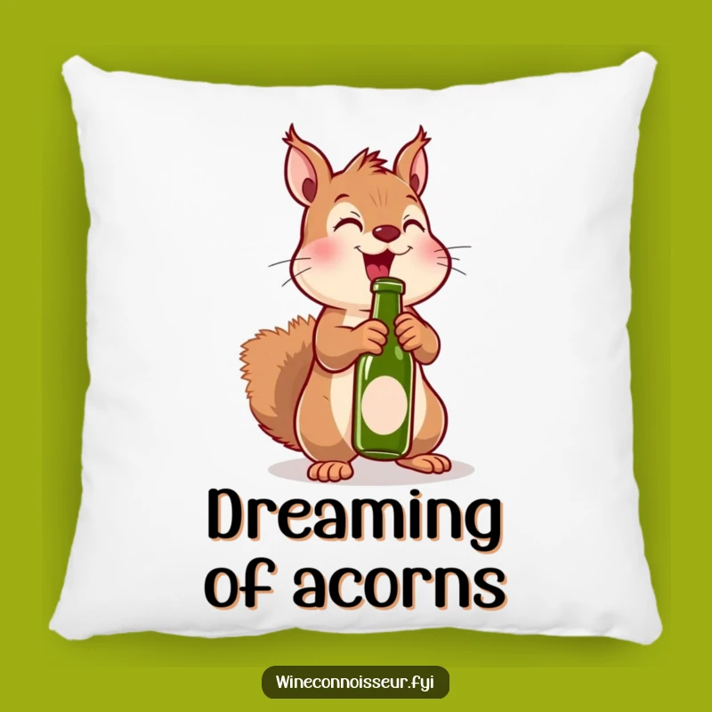 Funny Squirrel Bottle Pillow: Cozy Excitement & Uncorking Humor Gift
