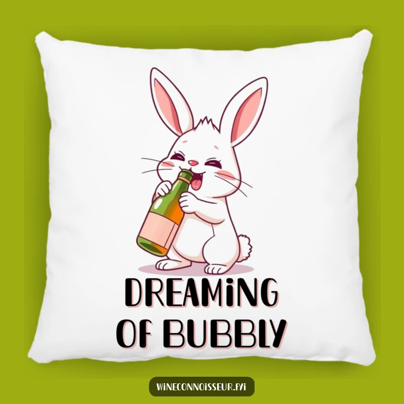 Funny Rabbit Celebration Pillow - Cozy Cushion for Party Lovers, Perfect Humorous Gift