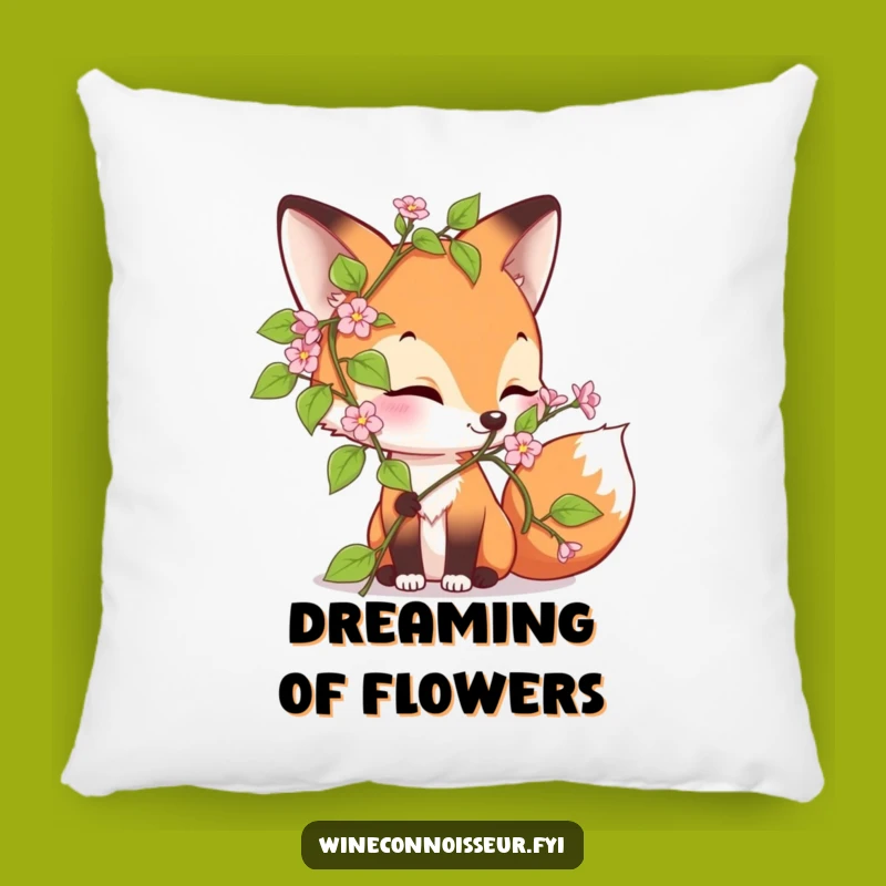 Funny Fox Vine Delight Pillow - Cozy Accent for Nature-Inspired Comfort