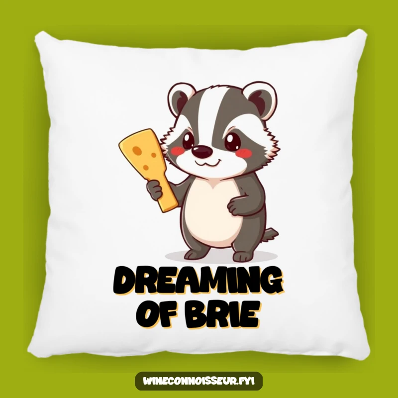 Funny Badger Cheese Pillow: Cozy Up with Gourmet Animal Comfort